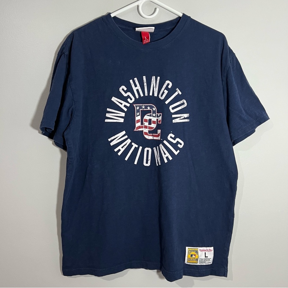 Mitchell & Ness Washington Nationals Baseball Short Sleeve T-Shirt Mens Large